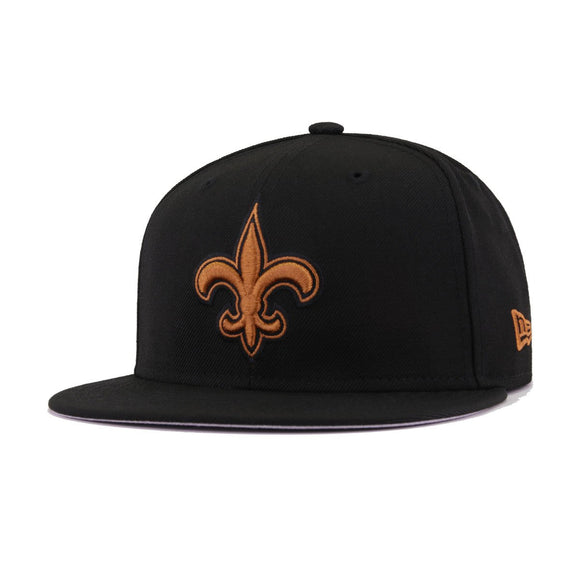 New Orleans Saints Black Dark Tan New Era 9Fifty Snapback