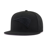 New England Patriots Black on Black New Era 59Fifty Fitted