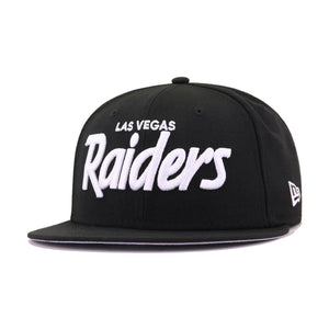 Las Vegas Raiders Black Wordmark New Era 9Fifty Snapback