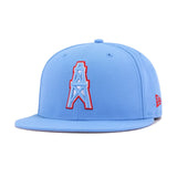 Houston Oilers Radiant Blue New Era 59Fifty Fitted
