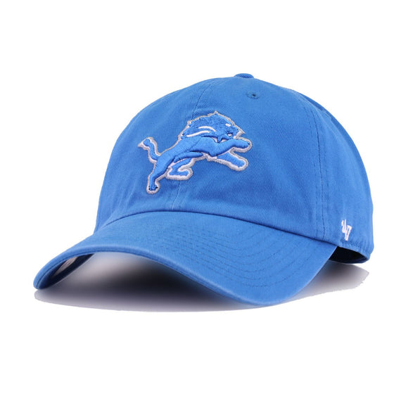 Detroit Lions Honolulu Blue 47 Brand Clean Up Dad Hat