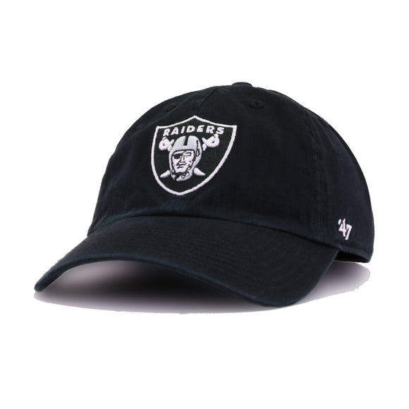 Las Vegas Raiders Black 47 Brand Clean Up Dad Hat