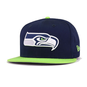 Seattle Seahawks Oceanside Blue Cyber Green New Era 9Fifty Snapback