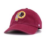 Washington Redskins Cardinal Red 47 Brand Clean Up Dad Hat