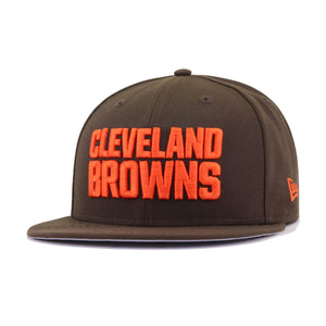 Cleveland Browns Walnut Wordmark New Era 9Fifty Snapback