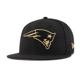 New England Patriots Black Metallic Gold New Era 59Fifty Fitted