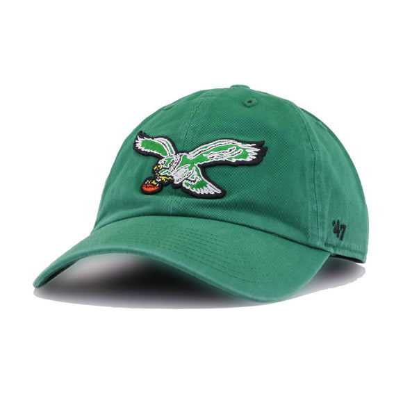 Philadelphia Eagles Legacy Vintage Kelly Green 47 Brand Clean Up Dad Hat