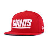 New York Giants Scarlet Wordmark Logo New Era 9Fifty Snapback