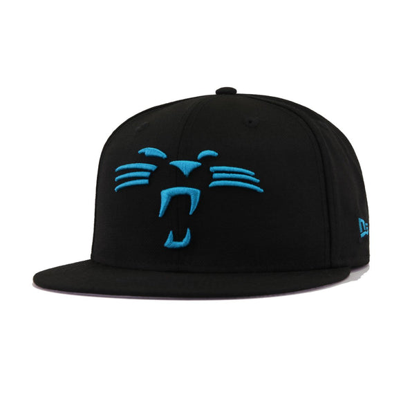 Carolina Panthers Black Sunwash Blue New Era 9Fifty Snapback