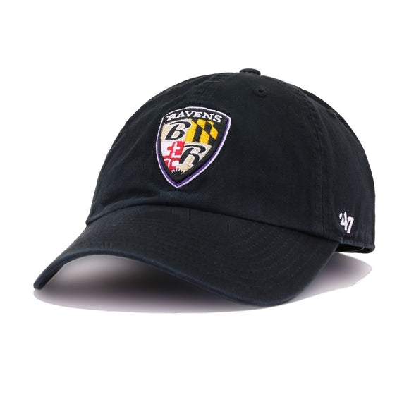 Baltimore Ravens Black Alternate 47 Brand Clean Up Dad Hat