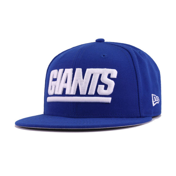 New York Giants Calming Blue White Wordmark Logo New Era 9Fifty Snapback