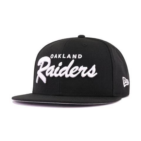 Oakland Raiders Black White Classic Wordmark New Era 9Fifty Snapback