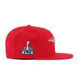 New England Patriots Scarlet Super Bowl 49 New Era 9Fifty Snapback