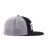 Oakland Raiders Black White Trucker New Era 9Fifty Snapback