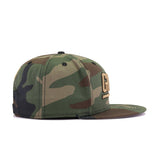 New York Giants Woodland Camouflage Wordmark New Era 9Fifty Snapback