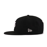 Las Vegas Raiders Black Silver Metal Badge New Era 9Fifty Snapback