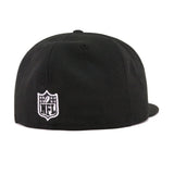 Las Vegas Raiders Black Silver Metal Badge New Era 59Fifty Fitted