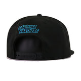 Carolina Panthers Black Sunwash Blue New Era 9Fifty Snapback