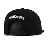 Las Vegas Raiders Black Silver Metal Badge New Era 9Fifty Snapback