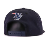 New England Patriots Navy Oceanside Blue Scarlet New Era 9Fifty Snapback