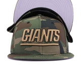 New York Giants Woodland Camouflage Wordmark New Era 9Fifty Snapback