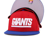 New York Giants Scarlet Calming Blue New Era 59Fifty Fitted