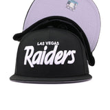 Las Vegas Raiders Black Wordmark New Era 9Fifty Snapback