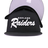 Oakland Raiders Black White Classic Wordmark New Era 9Fifty Snapback