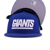 New York Giants Calming Blue White Wordmark Logo New Era 9Fifty Snapback