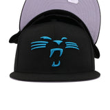 Carolina Panthers Black Sunwash Blue New Era 9Fifty Snapback