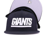 New York Giants Navy Wordmark New Era 9Fifty Snapback