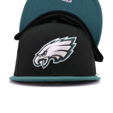 Philadelphia Eagles Black Pine Needle Green New Era 59Fifty Fitted
