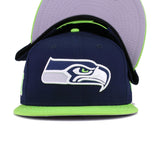 Seattle Seahawks Oceanside Blue Cyber Green New Era 9Fifty Snapback